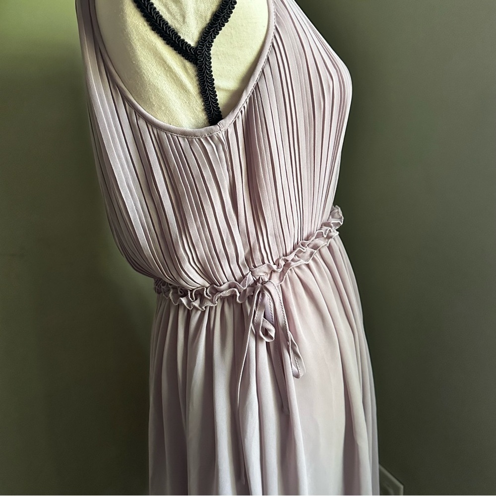 H&M | Pleated Chiffon Dress Dusky Purple | size 6 - Picture 8 of 16